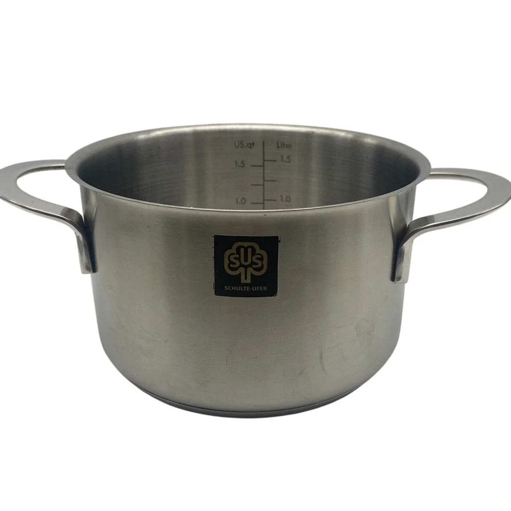 SCHULTE-UFER Stainless Steel 18/10 Silver 1.5 qt / Liter Measuring Pot JH1110